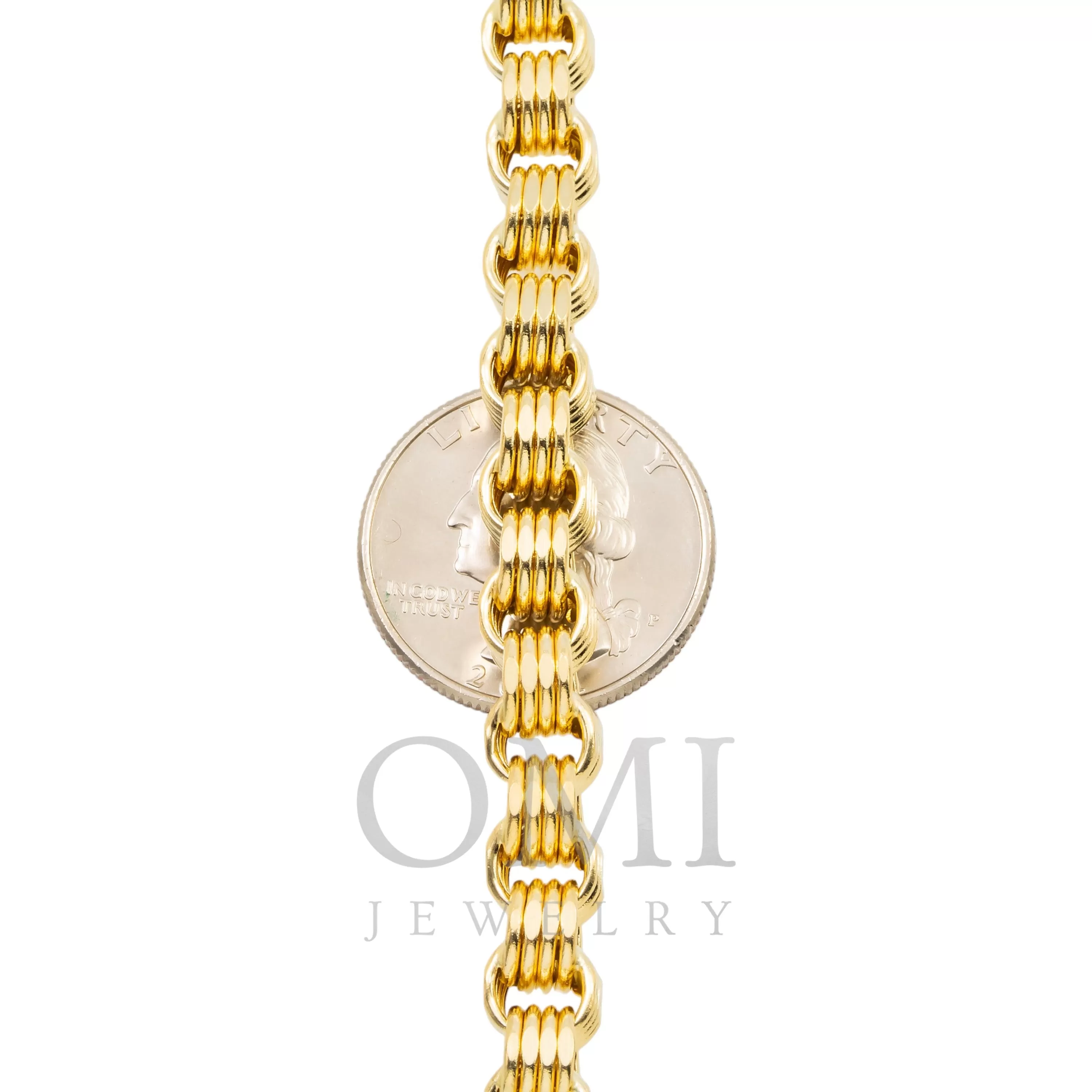 10K GOLD 7.32MM HOLLOW BOX BYZANTINE CHAIN