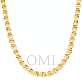 10K GOLD 7.32MM HOLLOW BOX BYZANTINE CHAIN