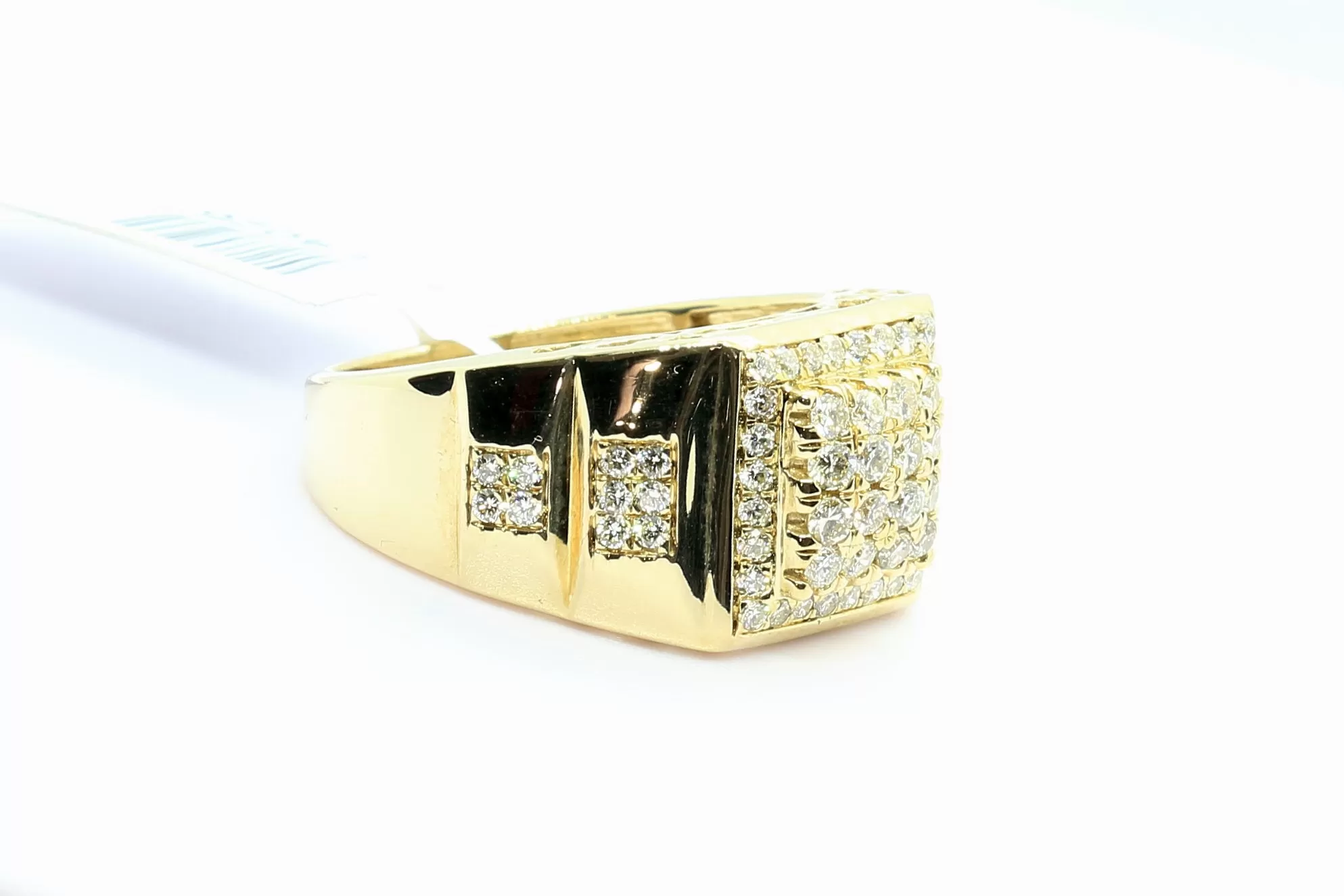 10K Yellow Gold Square Cluster Ring