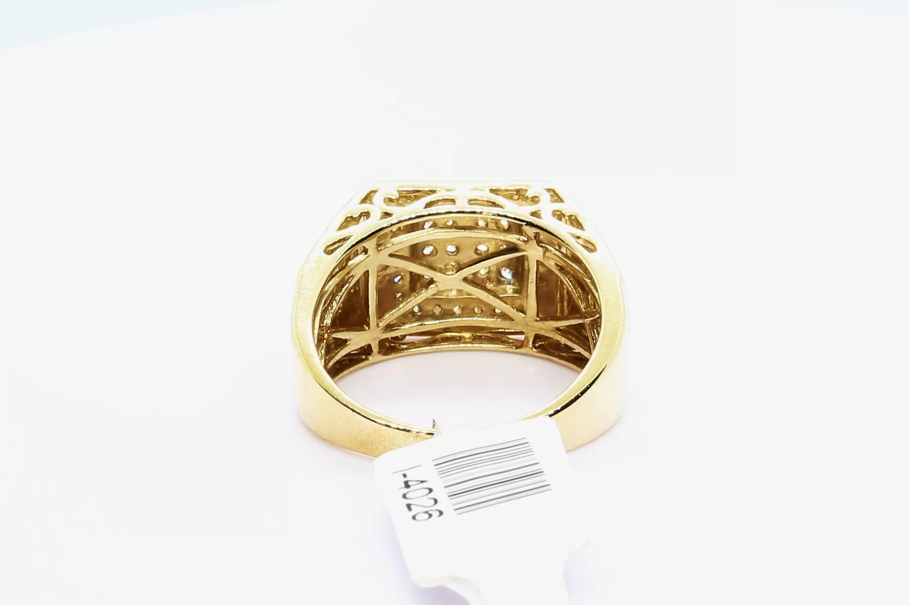 10K Yellow Gold Square Cluster Ring