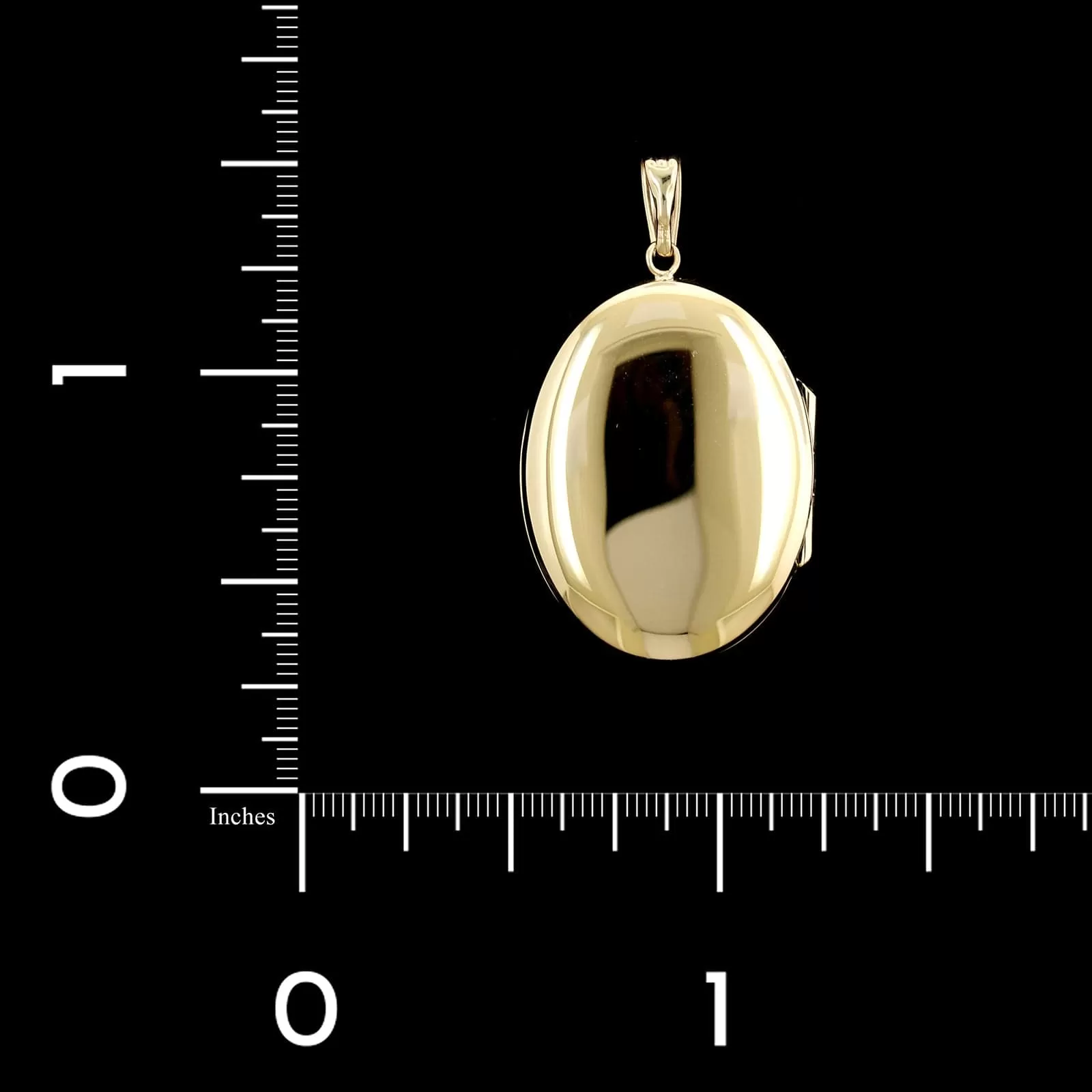 14K Yellow Gold Estate Engraved Locket Charm