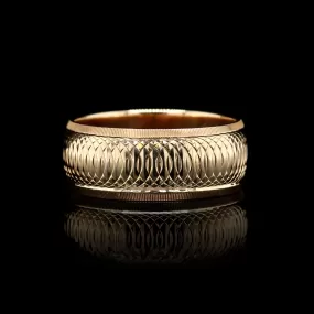 14K Yellow Gold Estate Textured Band