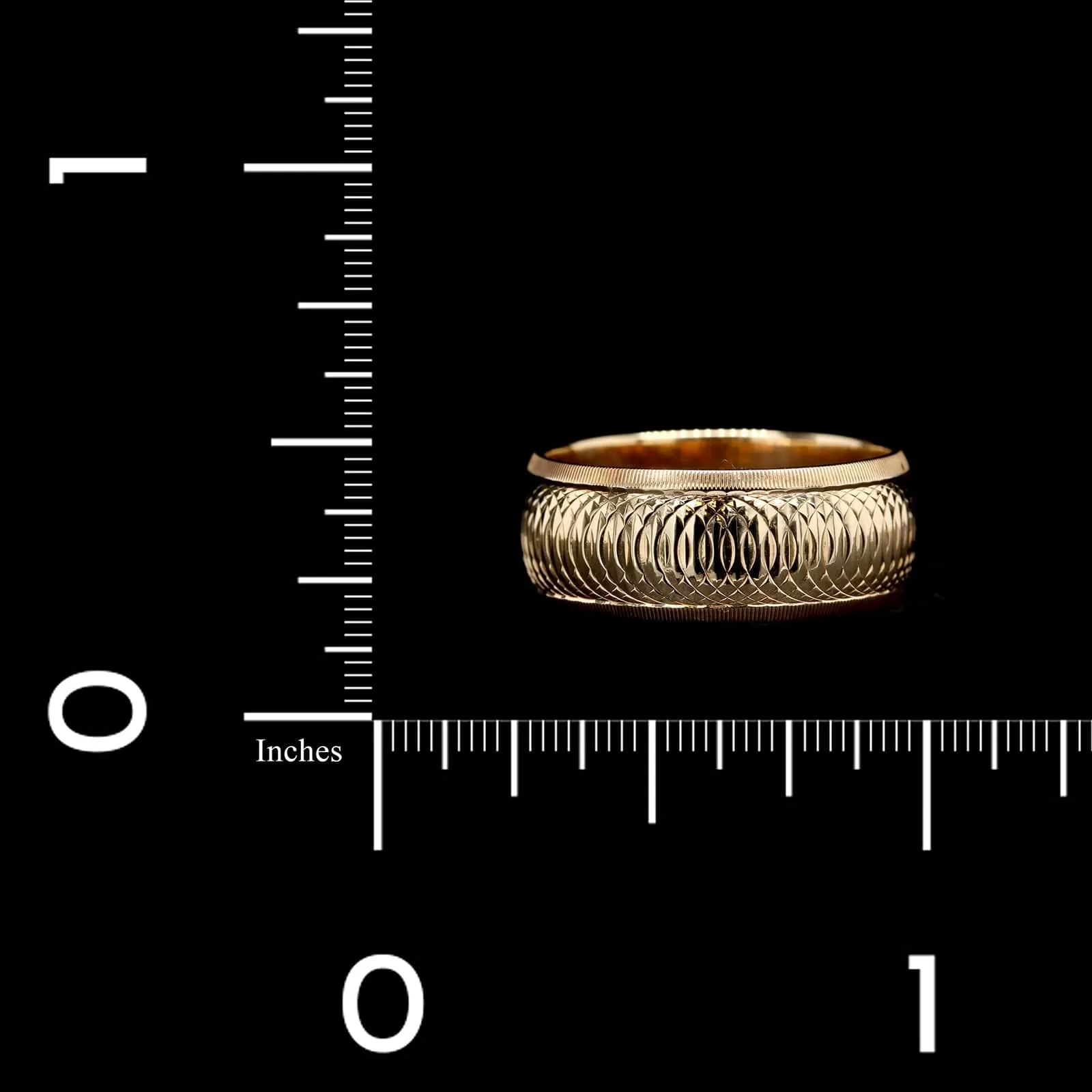 14K Yellow Gold Estate Textured Band