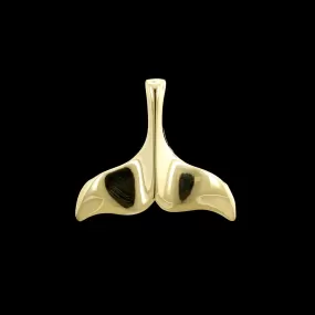 14K Yellow Gold Estate Whale Tail Pendant