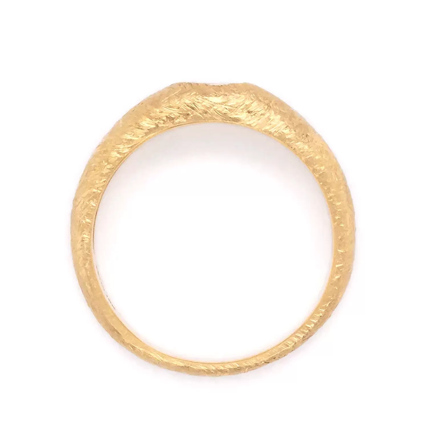 18K Gold Boulder Bombe Ring Featuring Pear-Shaped Diamond