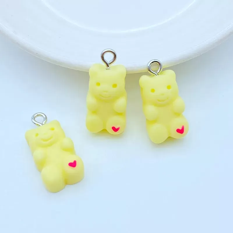 20Pcs New Resin Cute Mixed Mini Solid Bear Flat Back Cabochon Scrapbooking Hair Bow Center Embellish