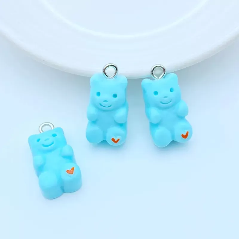 20Pcs New Resin Cute Mixed Mini Solid Bear Flat Back Cabochon Scrapbooking Hair Bow Center Embellish