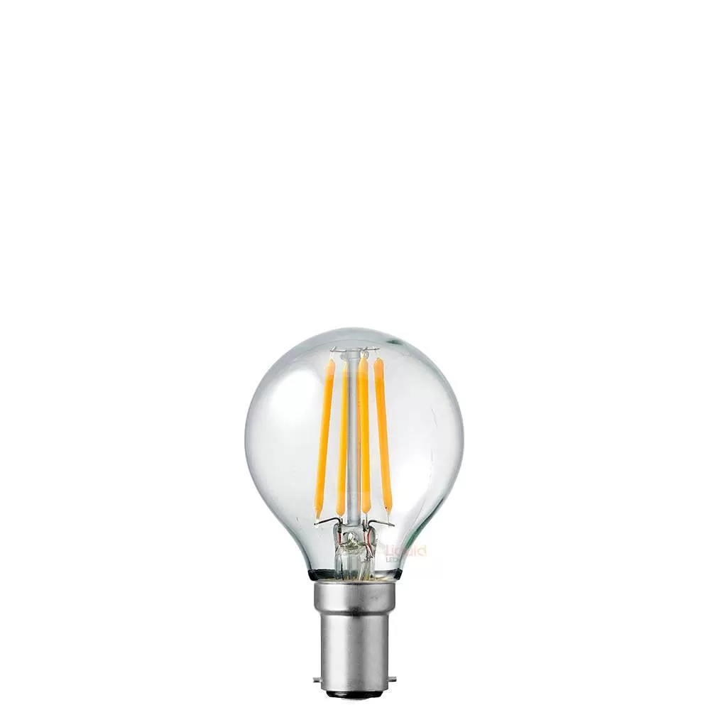 4W Fancy Round LED Bulb B15 Clear in Warm White