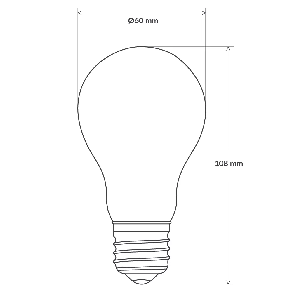 8W GLS LED Bulb E27 Opal in Natura White