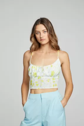 Alana Tank Top - Baby Blue Daisy Floral