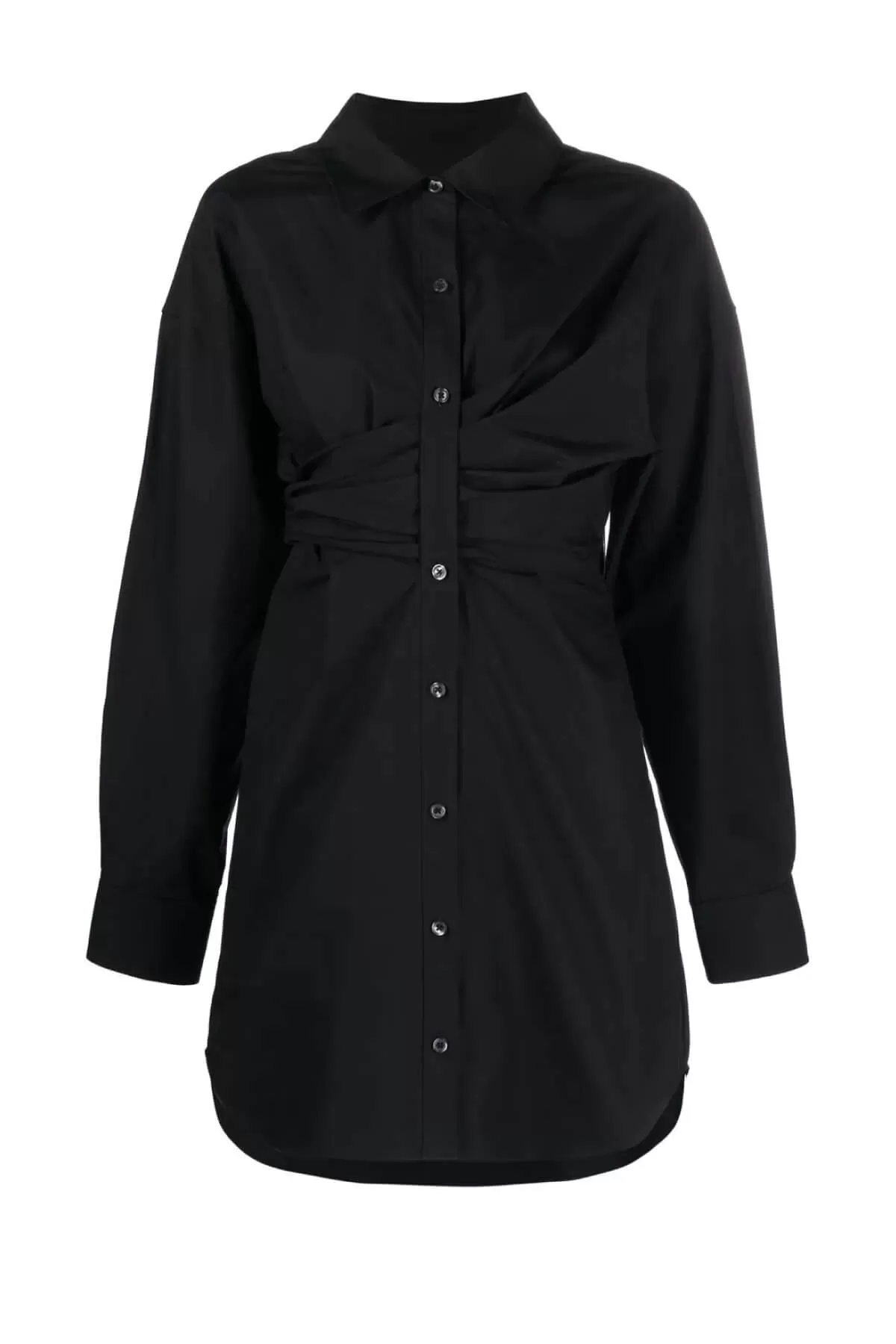 alexanderwang.t Draped Button Up Dress - Black