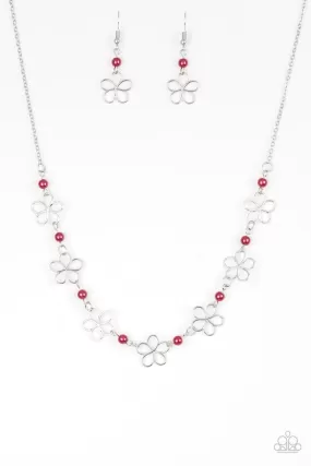 Always Abloom - Red Necklace