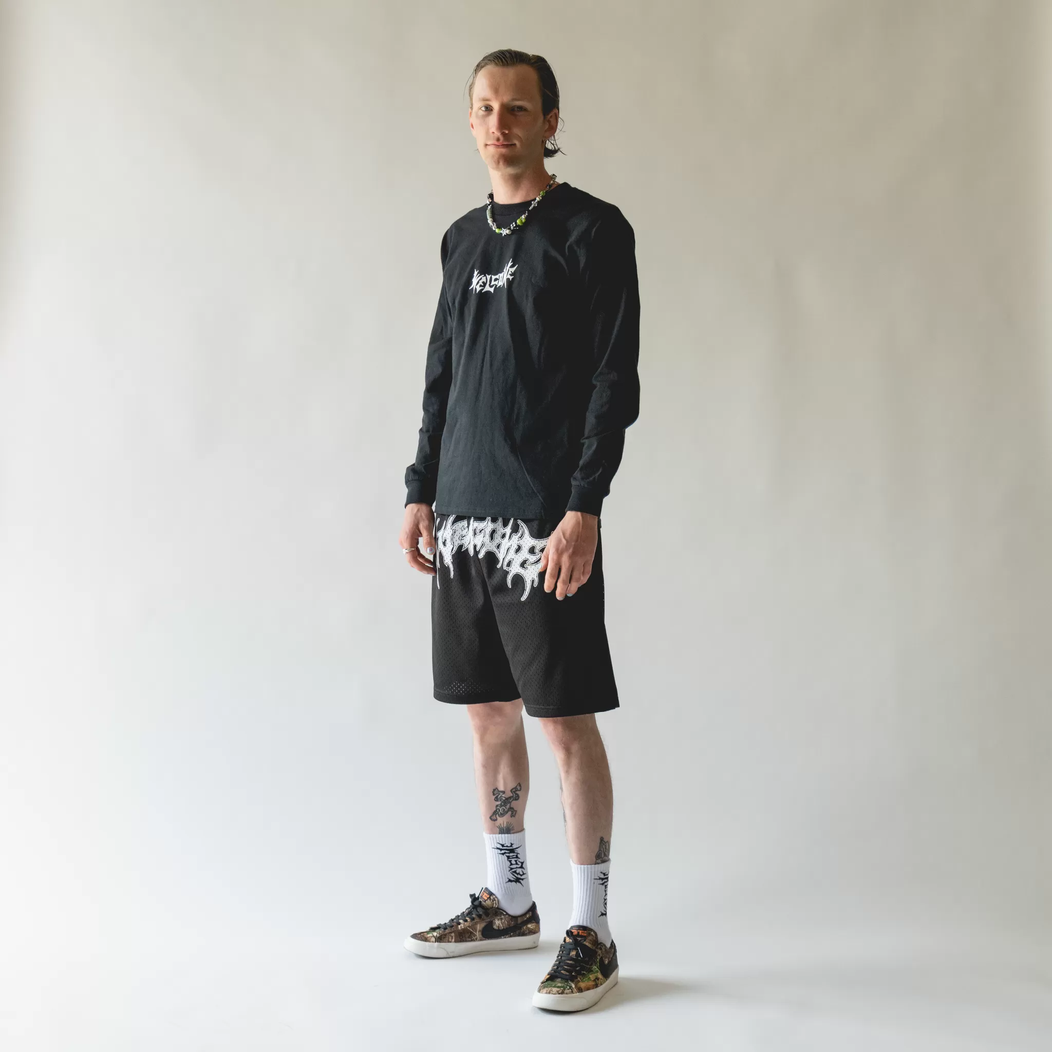 Barb Mesh Shorts - Black