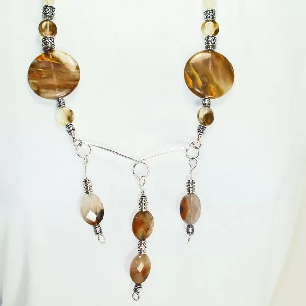 Barika Beaded Agate Costume Jewelry Necklace