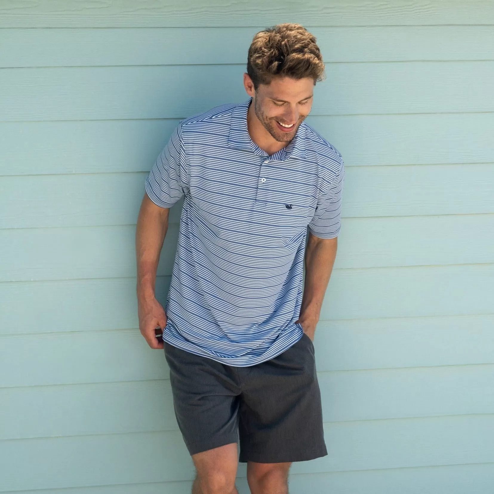 Bermuda Performance Polo - Chenier Stripe