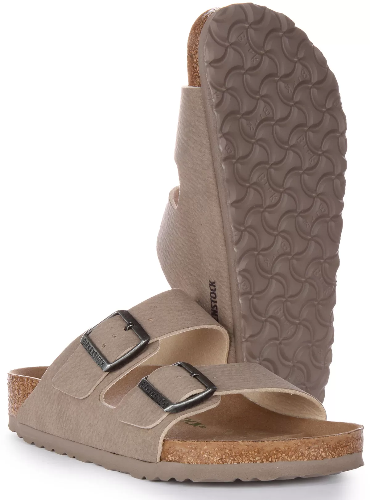 Birkenstock Arizona Vegan In Taupe | Regular Fit