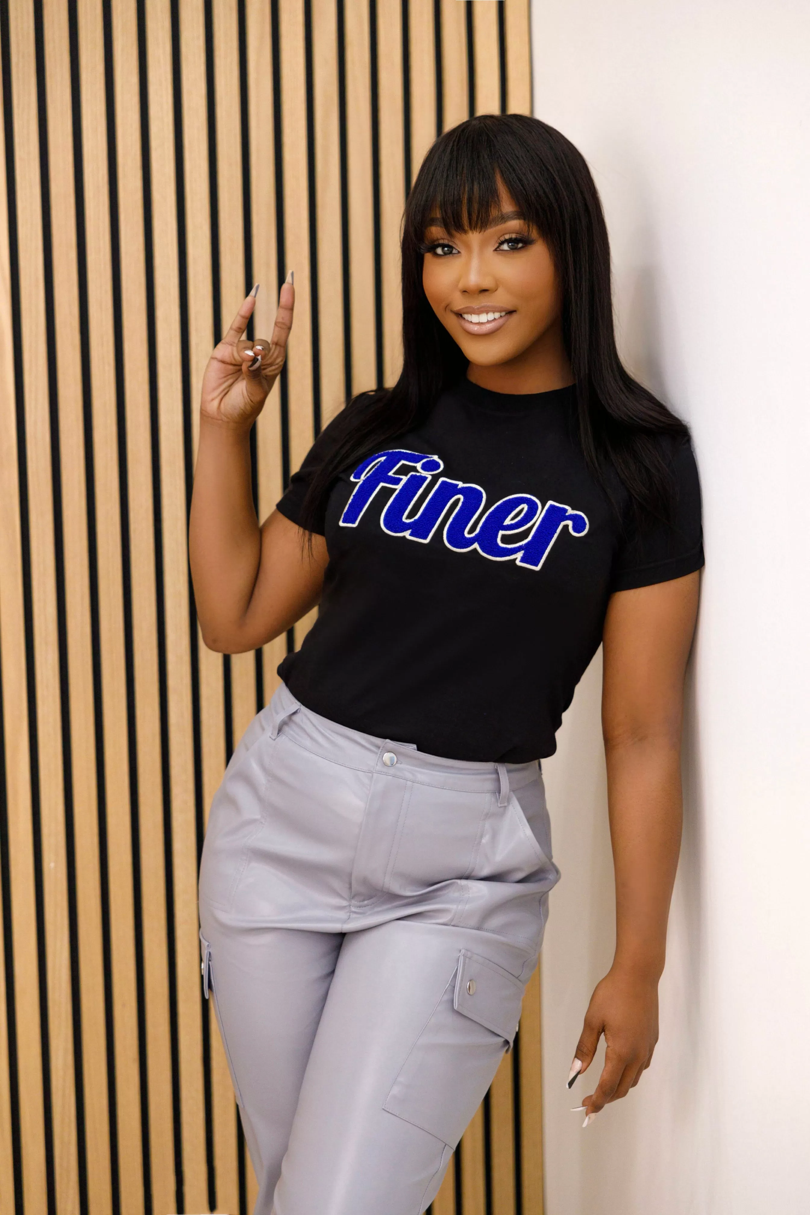 Blue/Silver Finer Chenille Tee