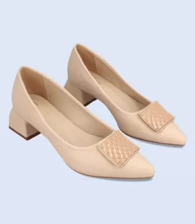 BW8631-BEIGE-Women Casual Court Shoes