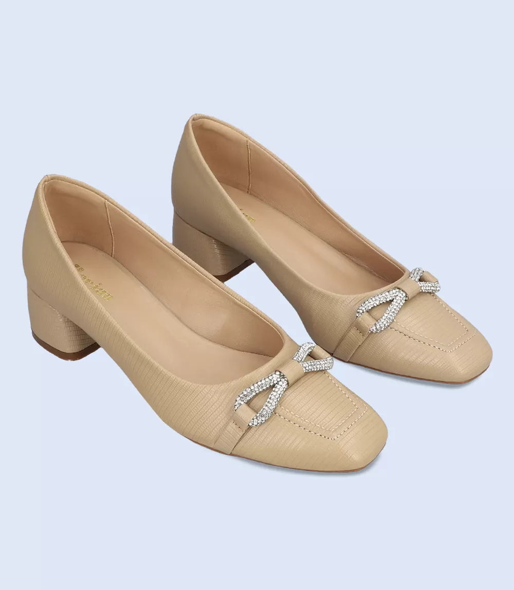 BW8641-BEIGE-Women Casual Court Shoes