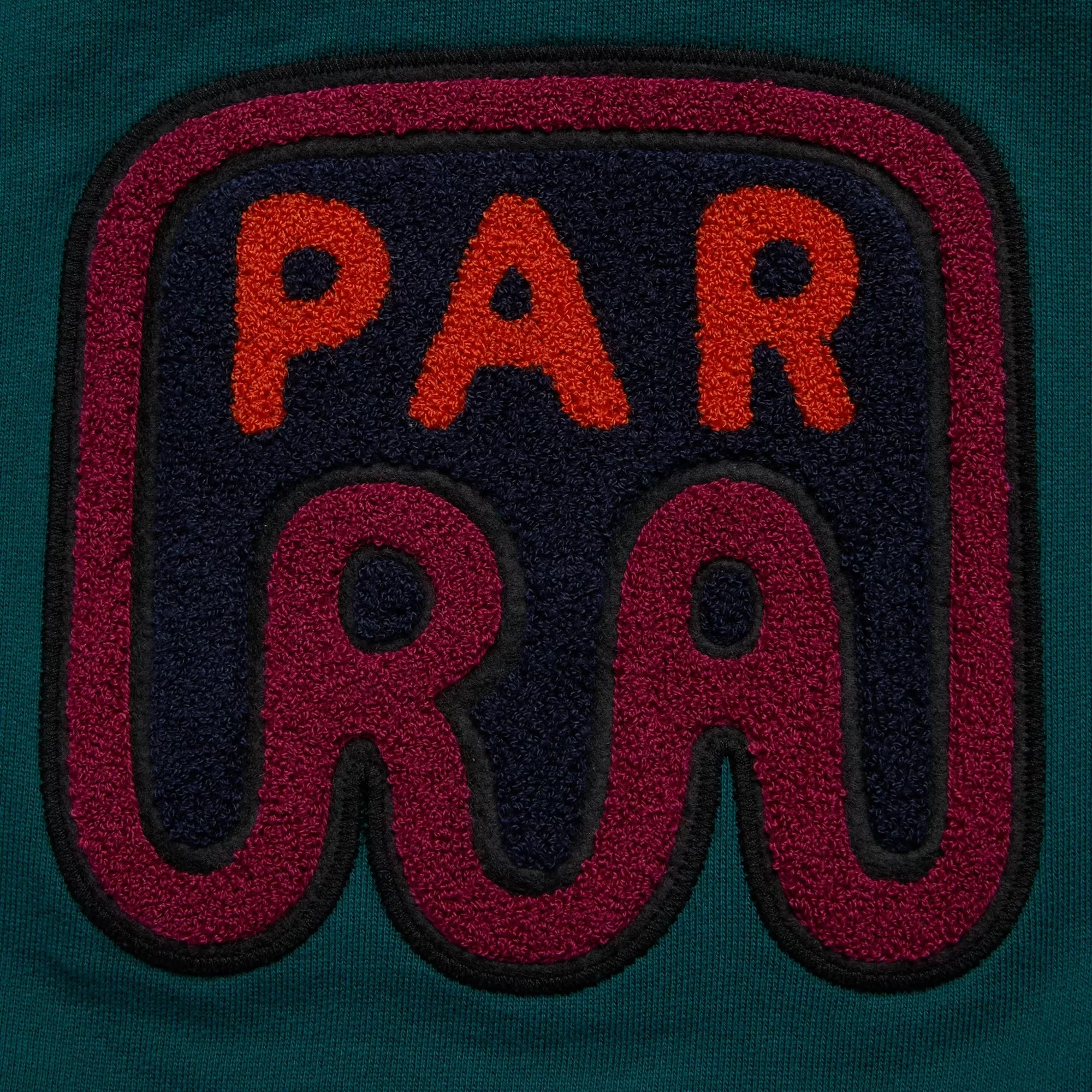 By Parra Fast Food Logo Crew Neck Sweatshirt Deep Sea Green 50126