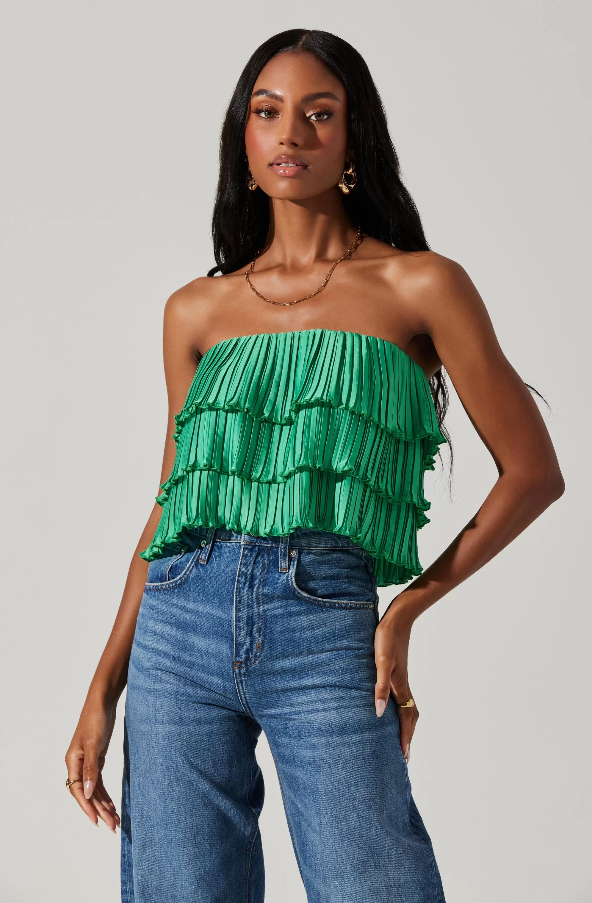 Calita Pleated Tier Sleeveless Top