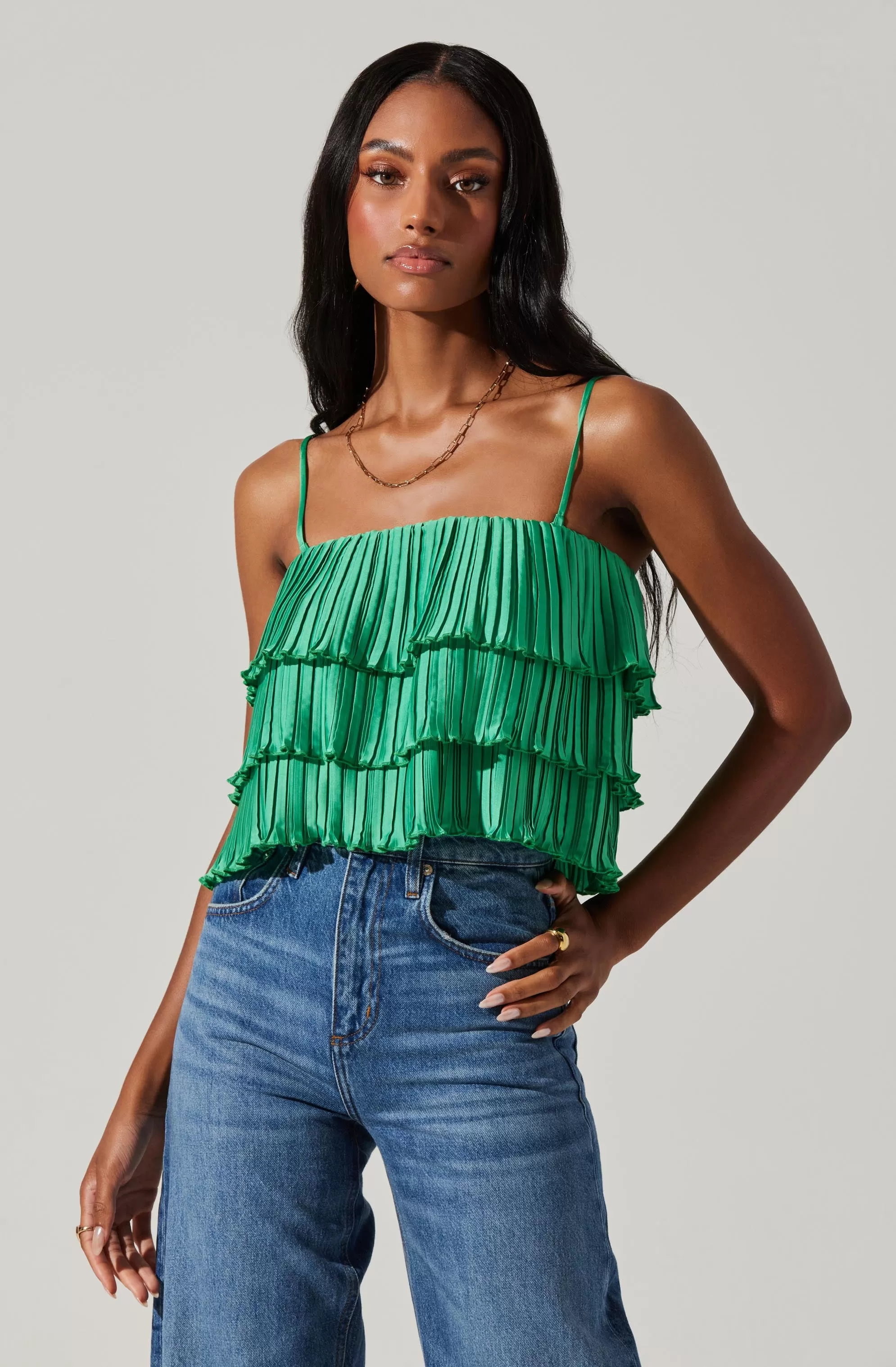 Calita Pleated Tier Sleeveless Top