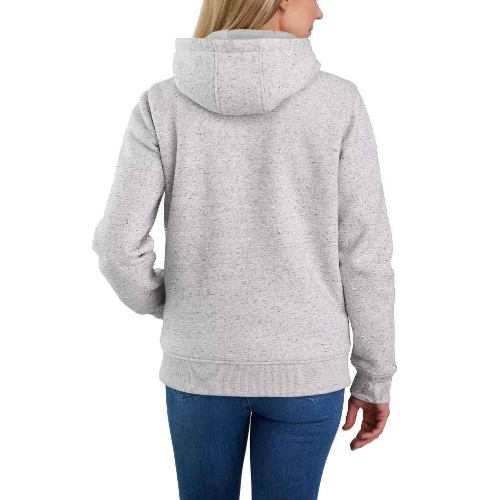 'Carhartt' Women's Midweight Sherpa Lined Full Zip Hoodie - Asphalt Heather Nep