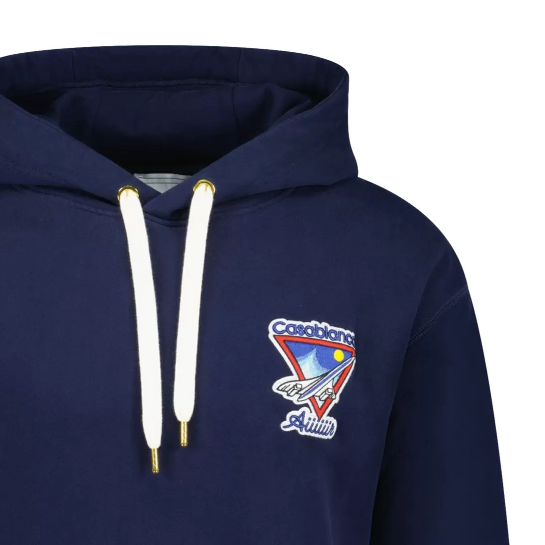 CASABLANCA AIIIIIIR HOODED SWEATSHIRT NAVY