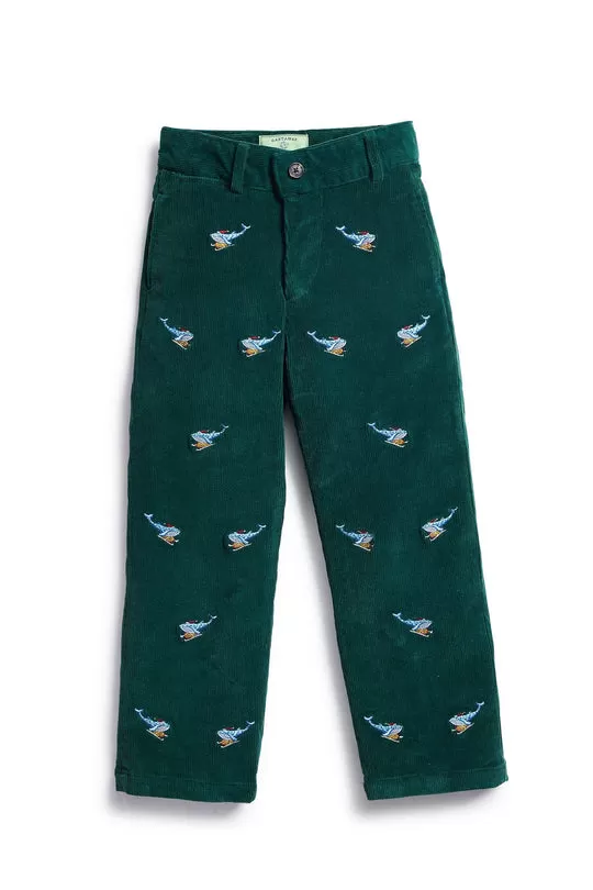 Castaway Boys Beachcomber Corduroy Pant Hunter with Nantucket Sleigh Ride