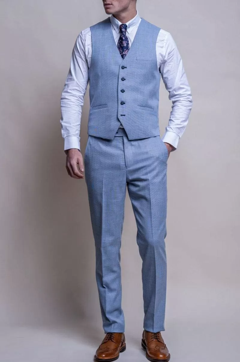 Cavani Miami Men's Sky Blue Waistcoat