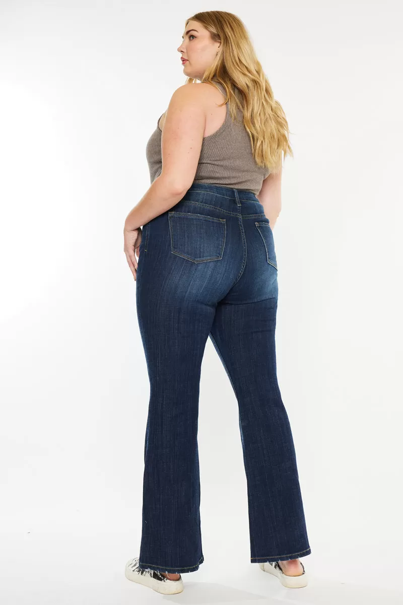 Charly  Mid Rise Flare Jeans (Petite Plus Size)