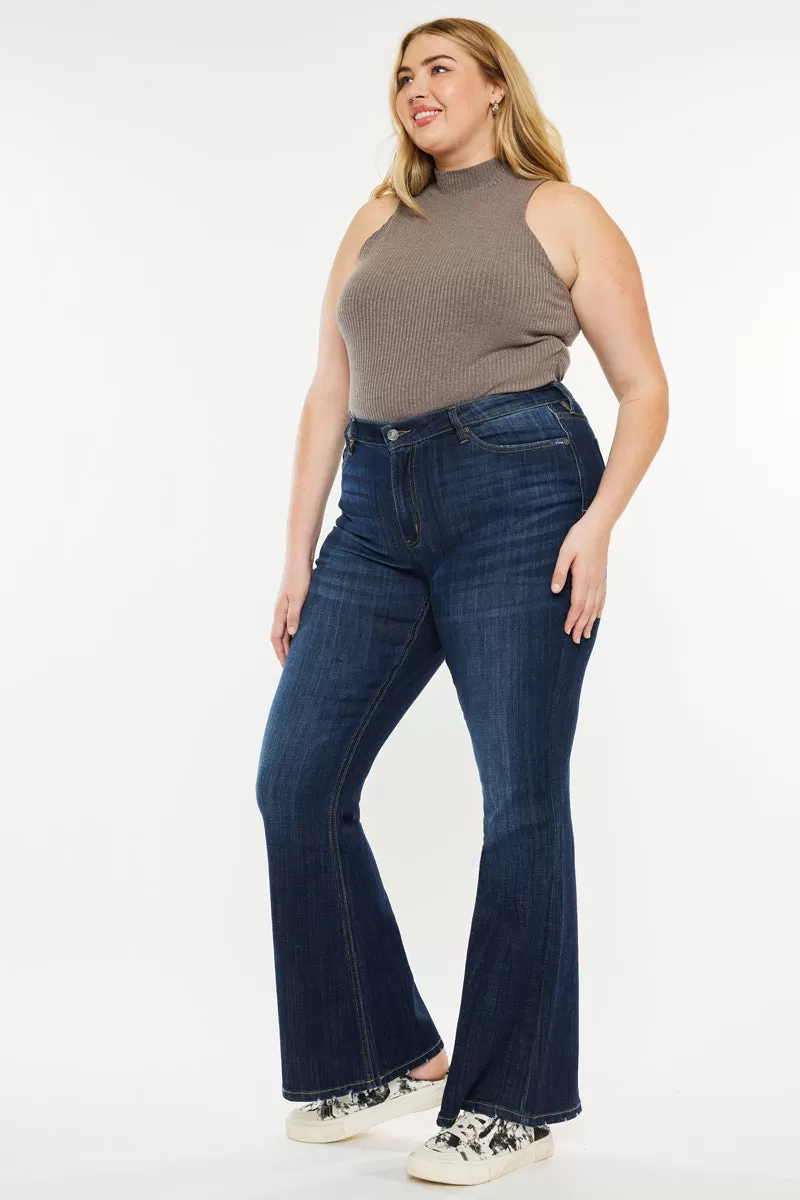 Charly  Mid Rise Flare Jeans (Petite Plus Size)