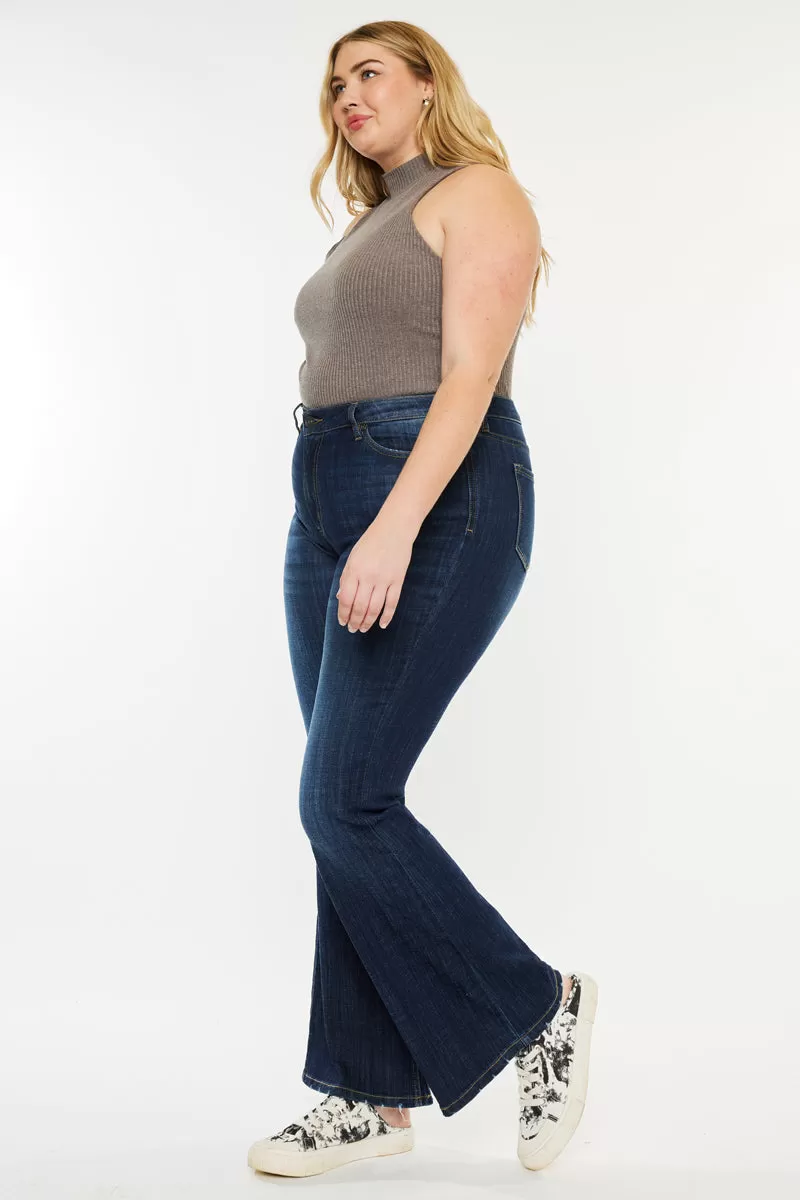 Charly  Mid Rise Flare Jeans (Petite Plus Size)