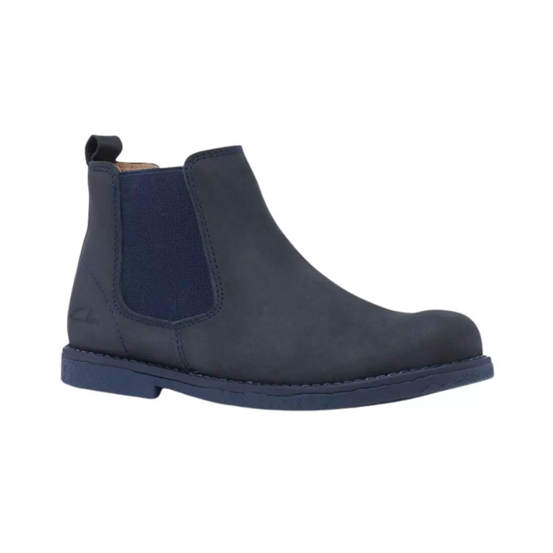 CHELSEA 2 CLARKS - NAVY WAXY