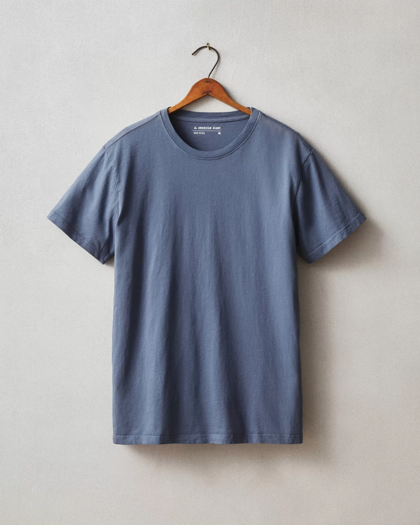 Classic Cotton Crew Tee - Washed Navy