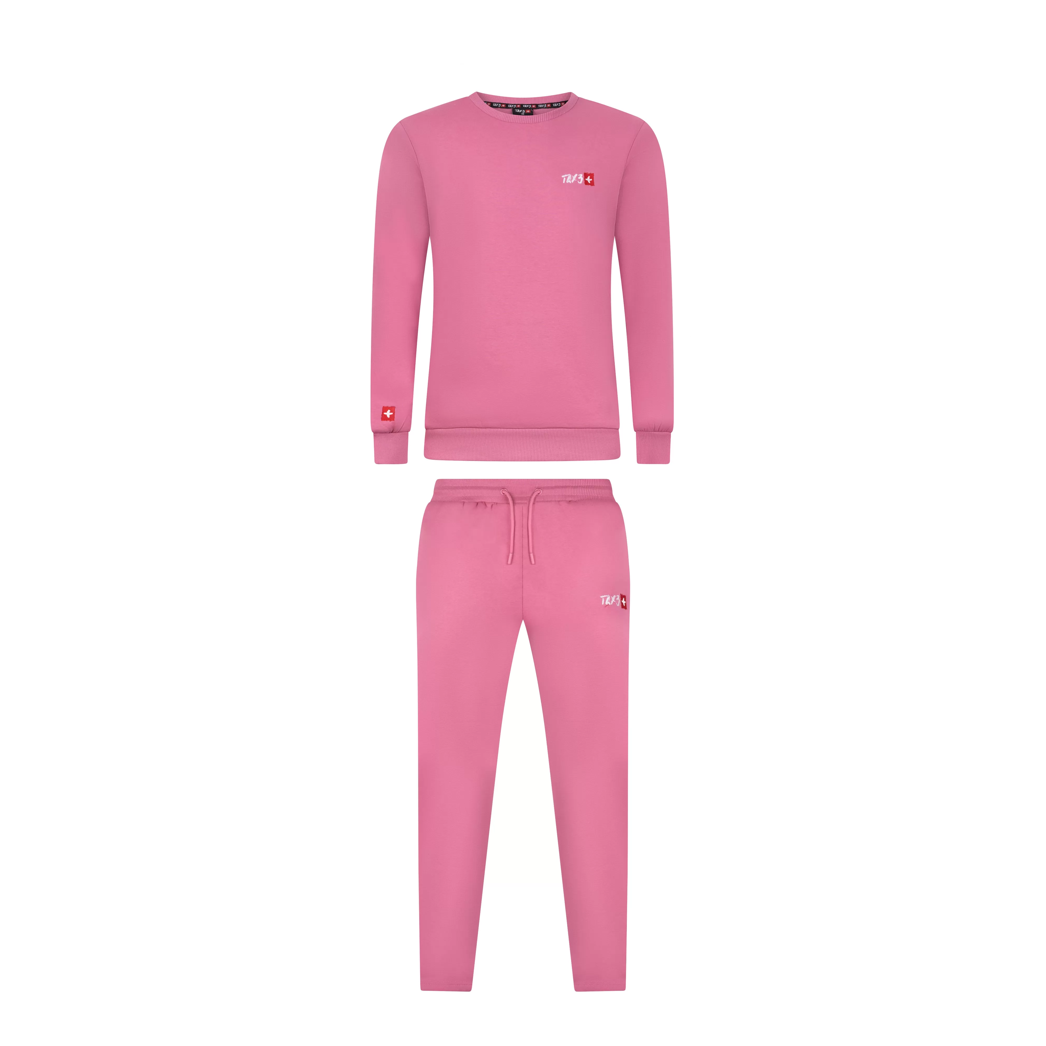 CLASSIC CREWNECK TRACKSUIT - RUST PINK