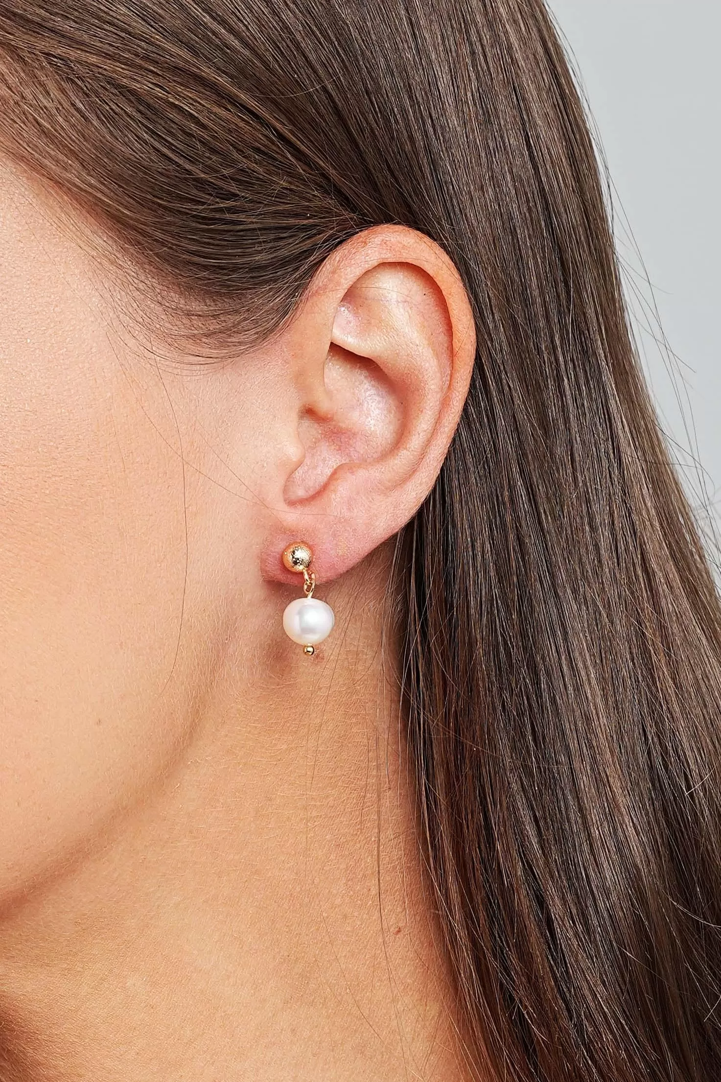 Classic Pearl Drop Tiny Earrings