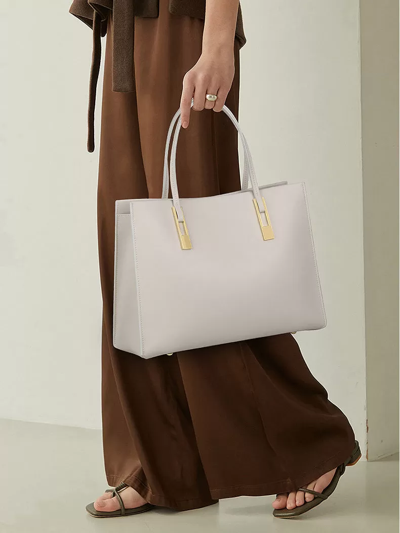 Classic Rommy Leather Tote Bag