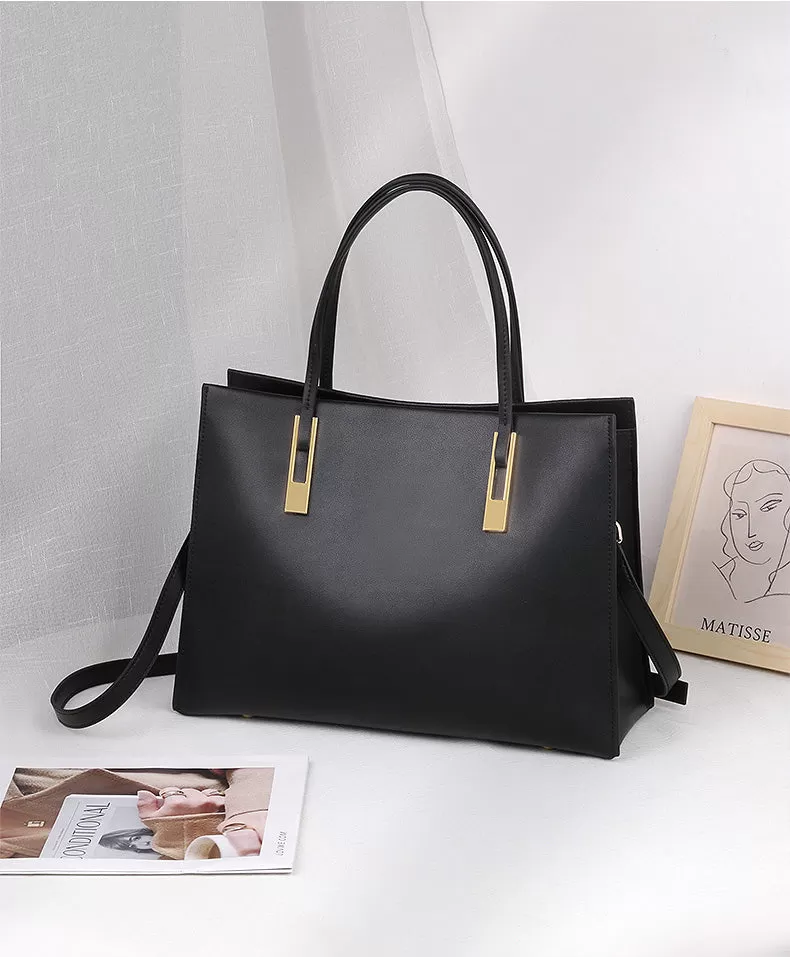 Classic Rommy Leather Tote Bag