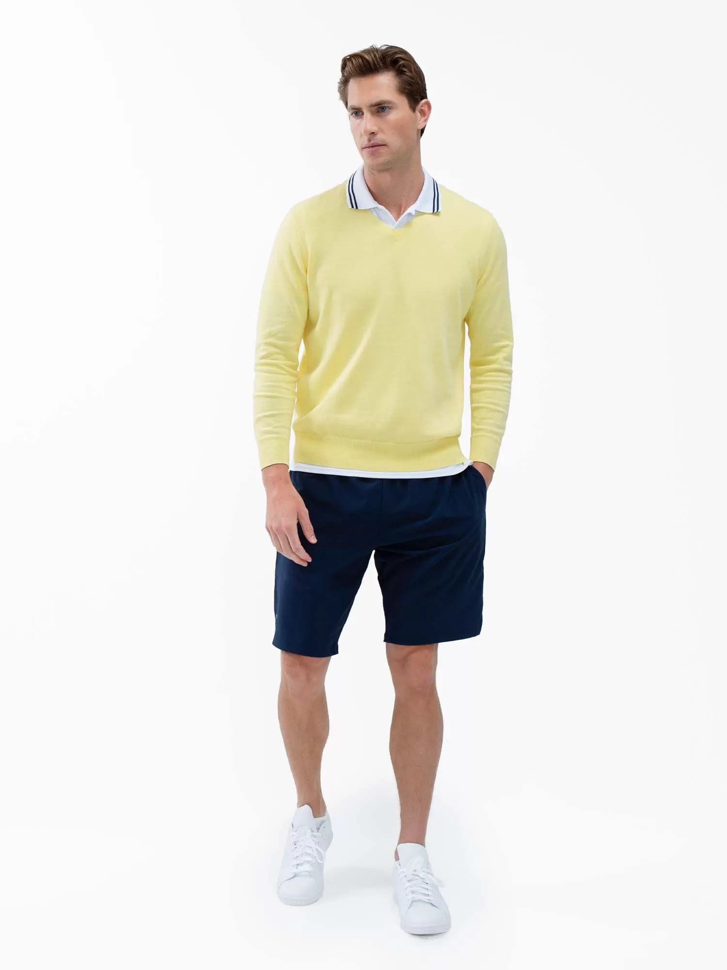 Classic V Neck Sweater - Lemonade