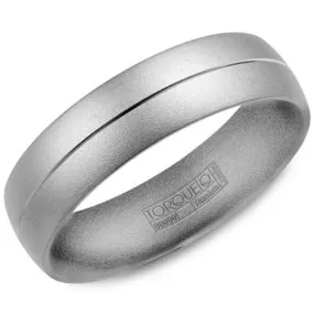 Crown Ring Torque Grey Titanium 6mm Wedding Band