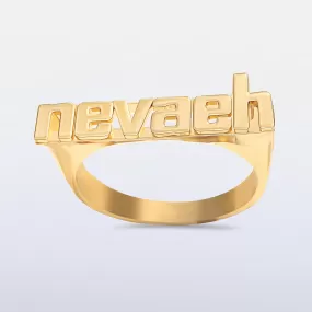 Custom Name Ring - Lowercase Block Name Ring