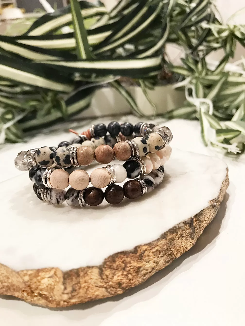 custom therapy bracelet stack - TH-3X-06-BR