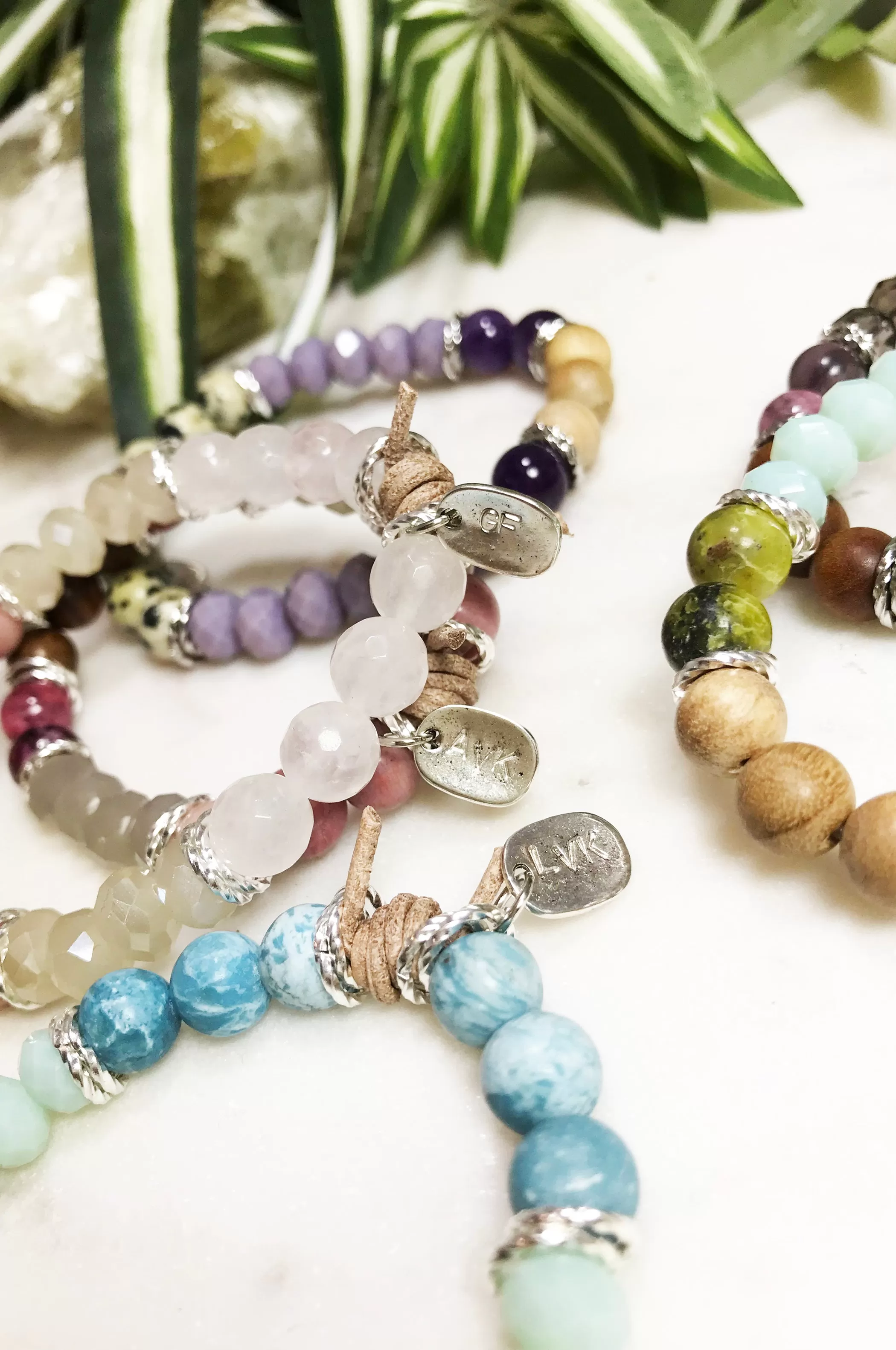 custom therapy bracelet stack - TH-3X-06-BR