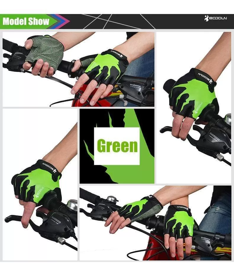 Cycling Anti-slip Anti-sweat Men Women Half Finger cycling Gloves Breathable Anti-shock Sports Gloves Bike Bicycle Glove summer