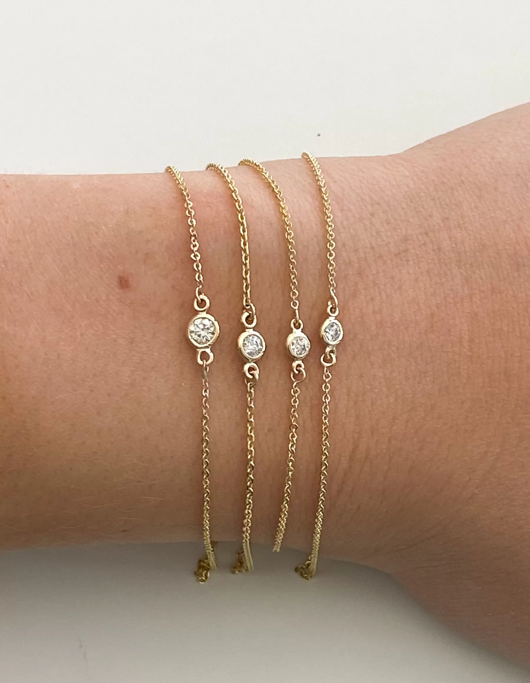 Dainty Diamond Bezel Bracelet