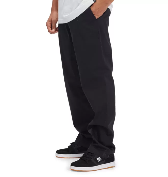 DC WORKER RELAXED CHINOS - Black