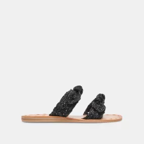 DINAH SANDALS ONYX RAFFIA