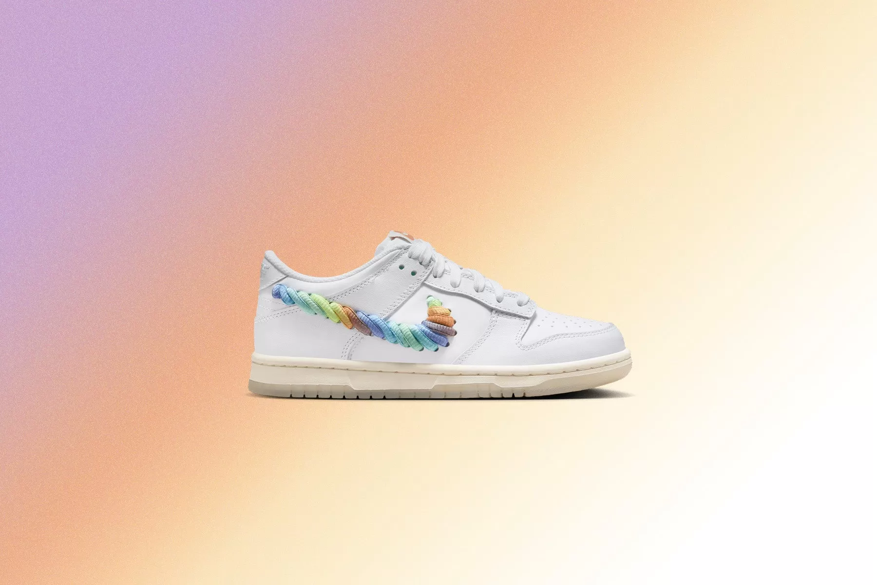 Dunk Low 'Rainbow Swoosh' (GS) - White/Multi/Terra Blush