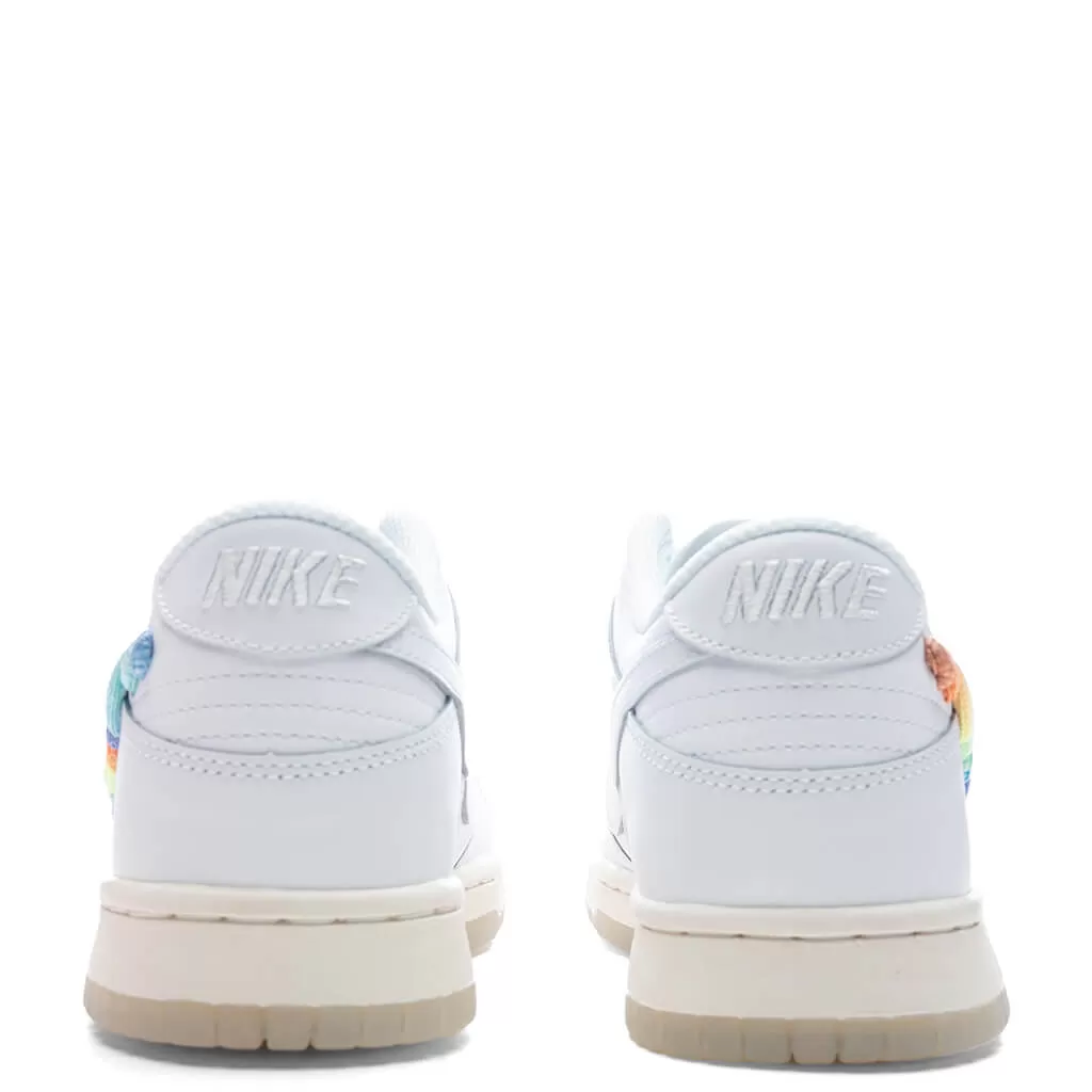 Dunk Low 'Rainbow Swoosh' (GS) - White/Multi/Terra Blush